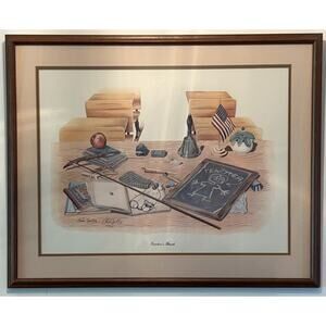 Vintage Charles Spaulding 'Teacher’s Break' Framed Print